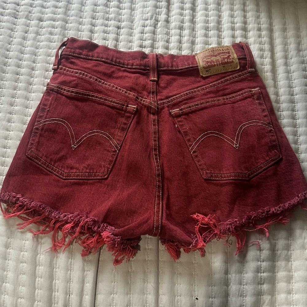 Levi’s Overdye Red Shorts